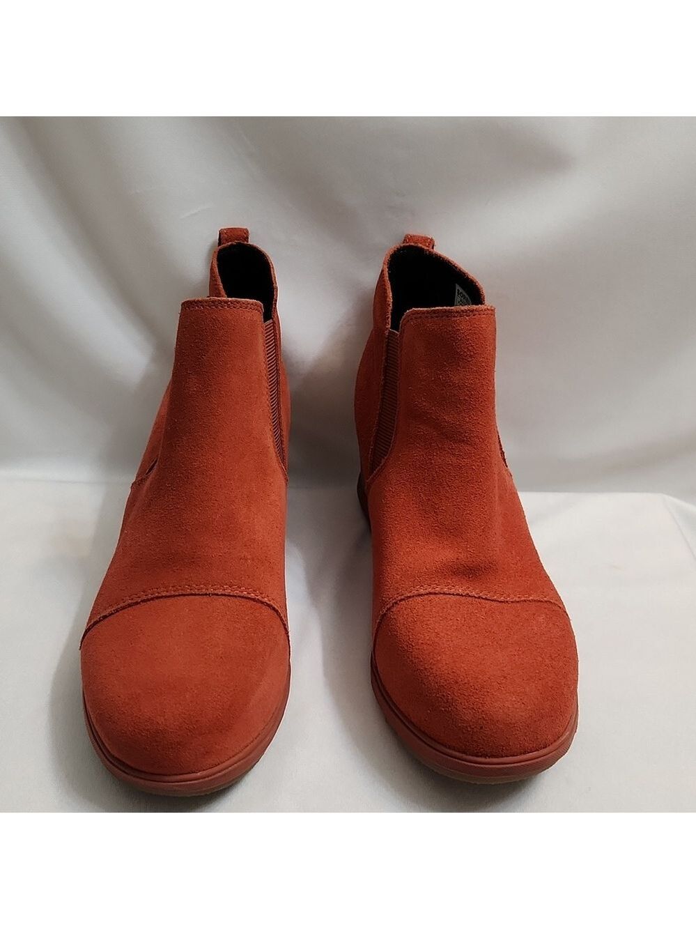 Sorel Evie Pull-on Suede Waterproof Orange  Ankle Boots (W Size 9) - Picture 5 of 15